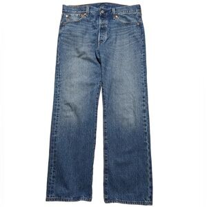 Levi’s 501 Straight Leg Blue Denim Jeans Button Fly 34x30